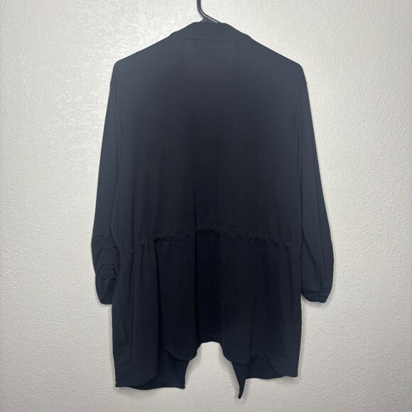 Calvin Klein Cardigan Womans XL Black Lightweight Open Front - Picture 3 of 3